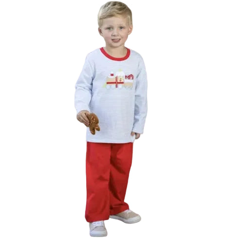 Gingerbread Train Pant Set
