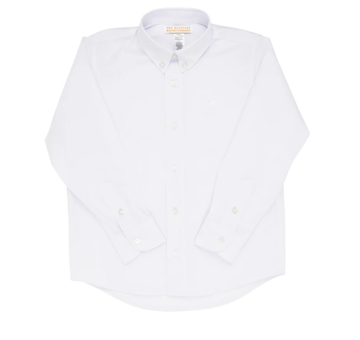 White Deans List Dress Shirt Oxford