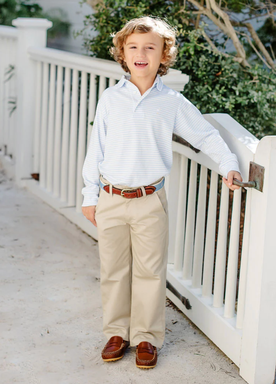 Prep School Pants - Keeneland Khaki with Nantucket Navy