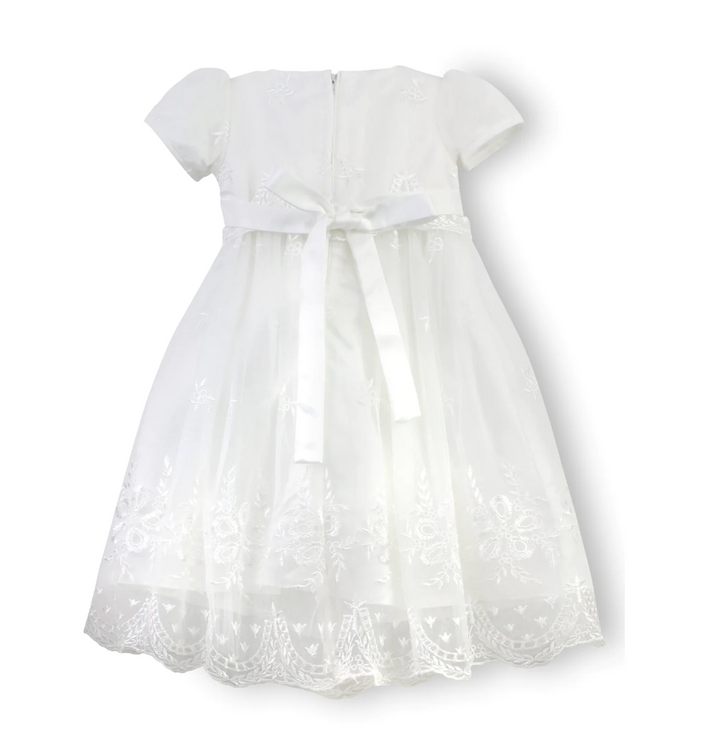 White Princess Lace Gown &amp; Bonnet