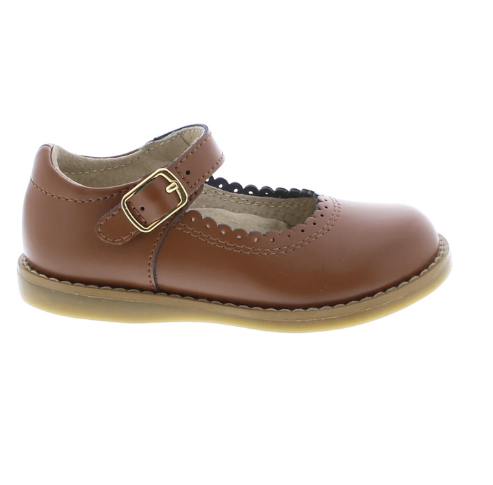 Allie Chestnut Leather Mary Janes