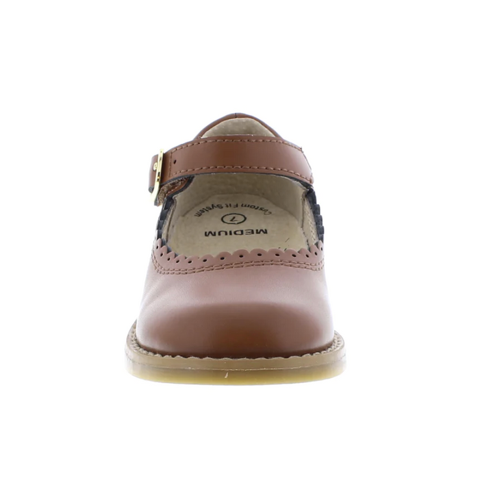 Allie Chestnut Leather Mary Janes