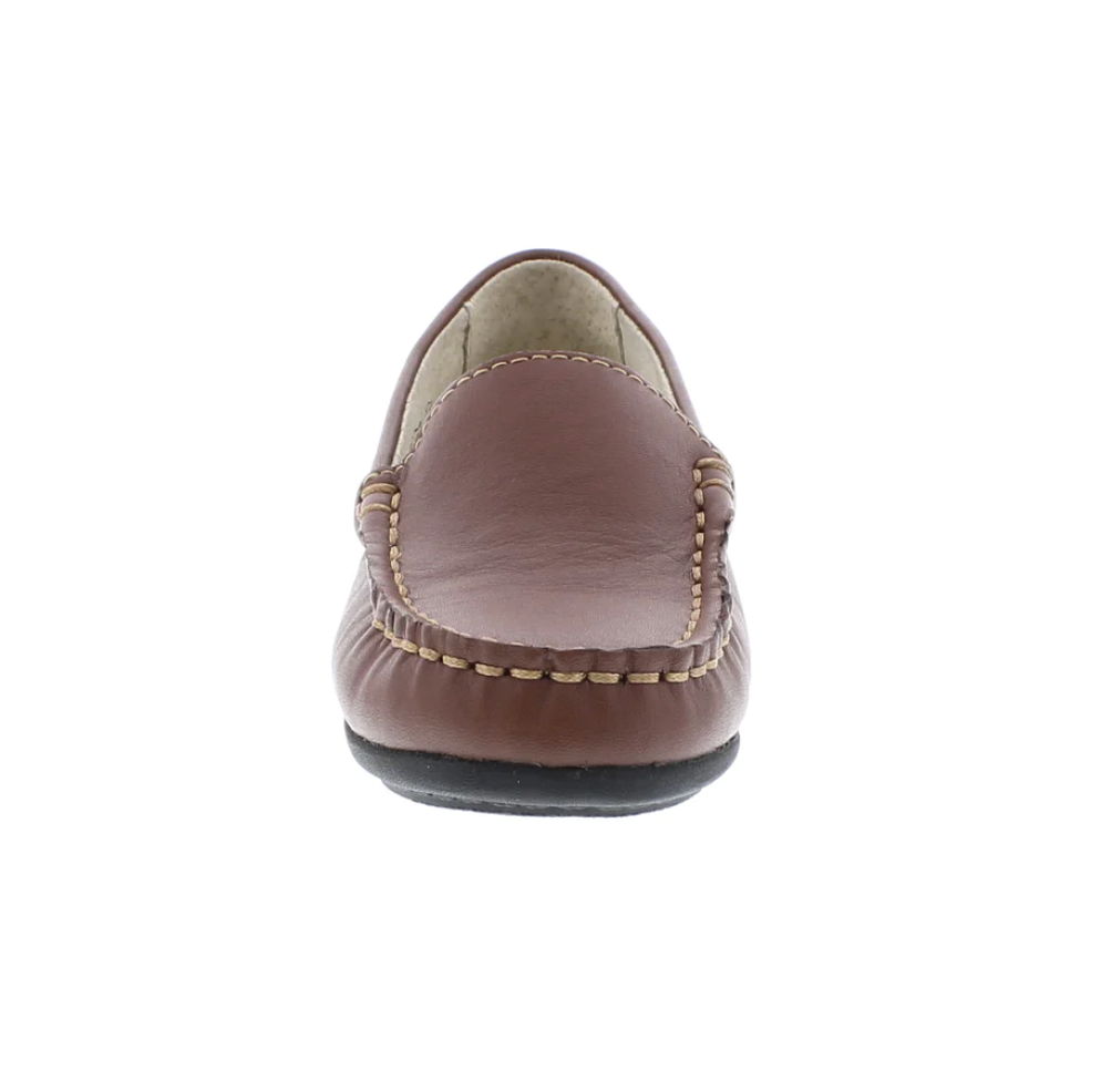 Brooklyn Cognac Leather Moccasin Loafer