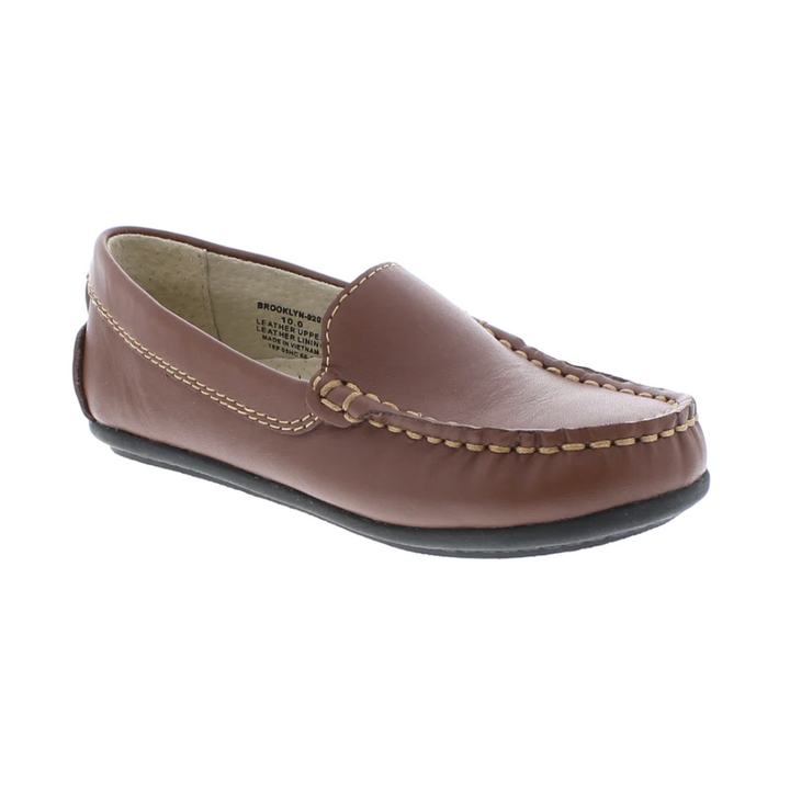 Brooklyn Cognac Leather Moccasin Loafer