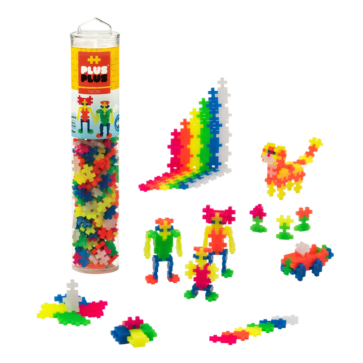 Plus-Plus 240 Piece Neon Play Mix Tube