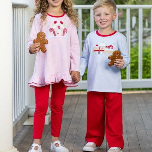 Gingerbread Train Pant Set