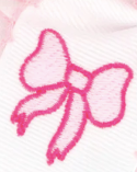 Medium Bow Embroidered Grosgrain Hair Bow with Moonstitch Edge