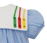 Peri Blue Gingham Girls Dress