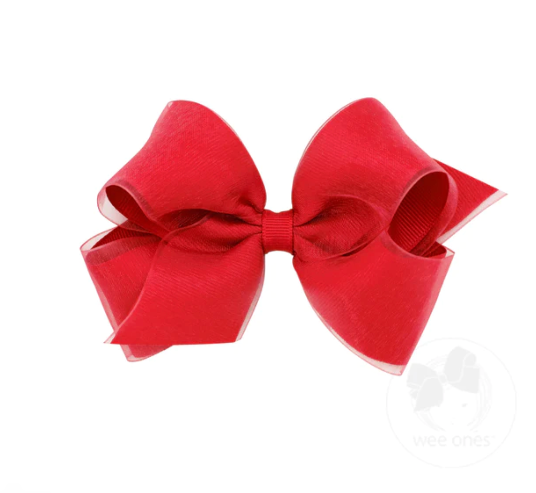Grossgrain with Organza Overlay Bow