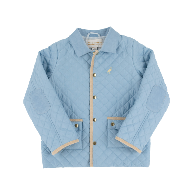 Caldwell Quilted Coat - Barrington Blue/Barrington Blue Mini Windowpane/Keeneland Khaki