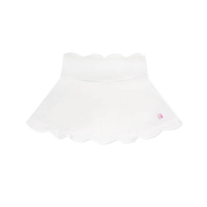 Zoe Scallop Skort - Pure Coconut