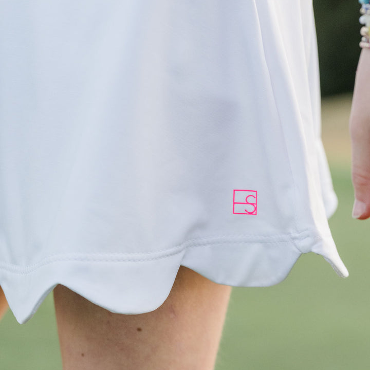 Zoe Scallop Skort - Pure Coconut