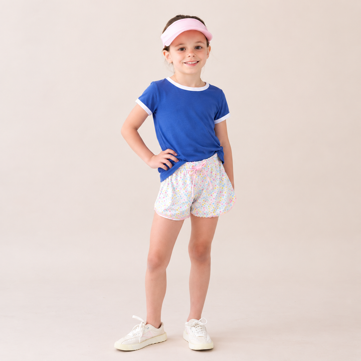 Bridget Basic Tee - Baton Rouge Blue, Pure Coconut