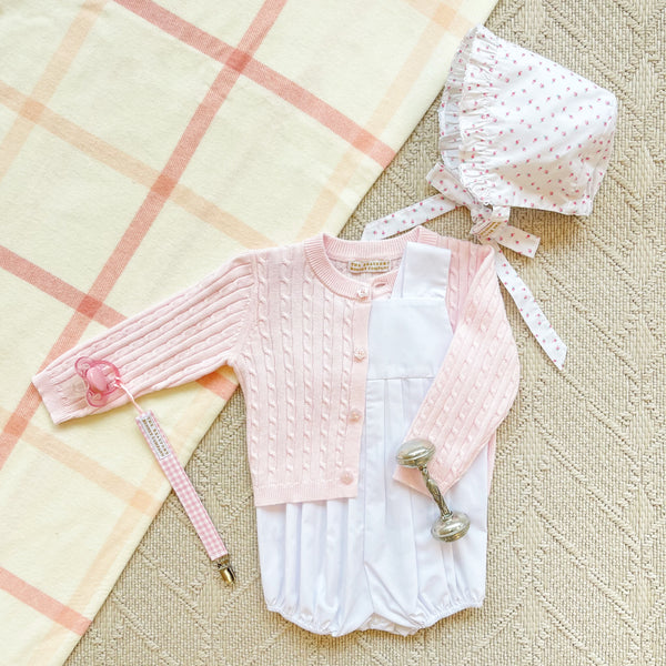 Cambridge Cable Knit Cardigan Palm Beach Pink
