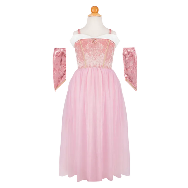 Velvety Soft Sleeping Sweetheart Princess Gown with Arm Warmers