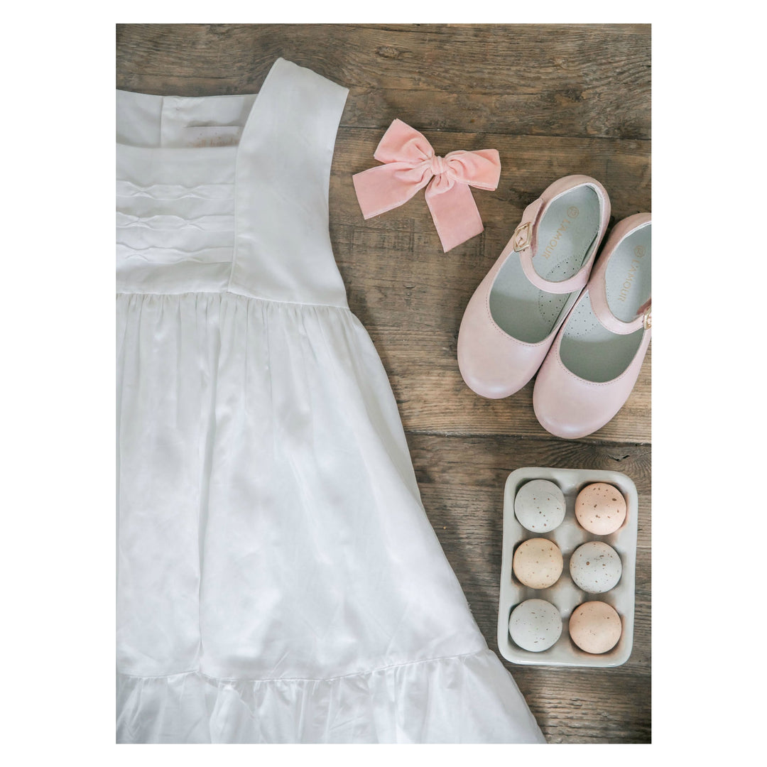 Rebecca Baby Dressy Flat Pearlized Pink
