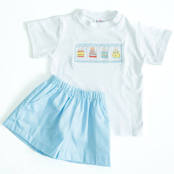 Birthday Boy Smocked Beau T-Shirt/Shorts Set