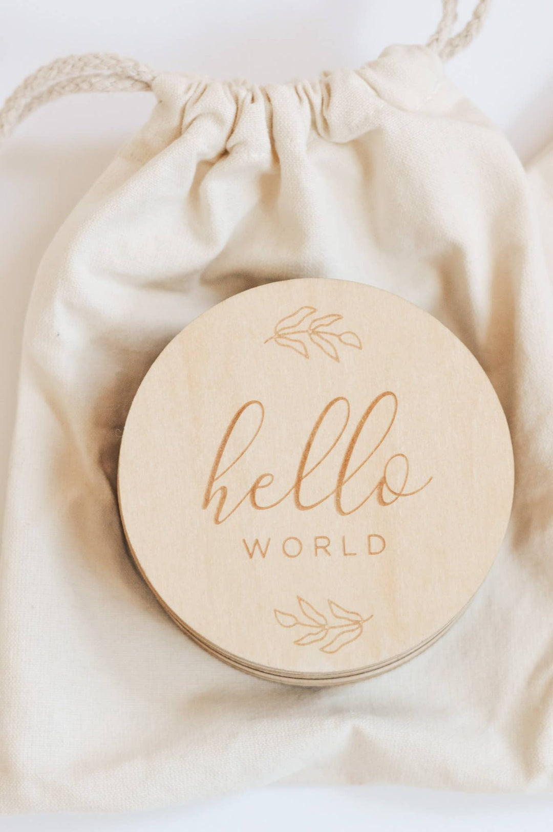 Baby Monthly Milestone Wooden Cards/ Leaves