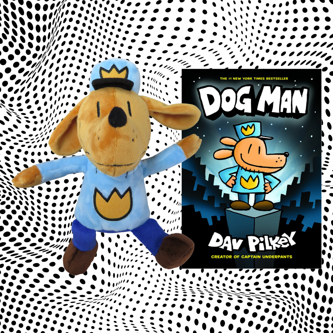 Dog Man 9.5" Plush &amp; Hardcover Book Set