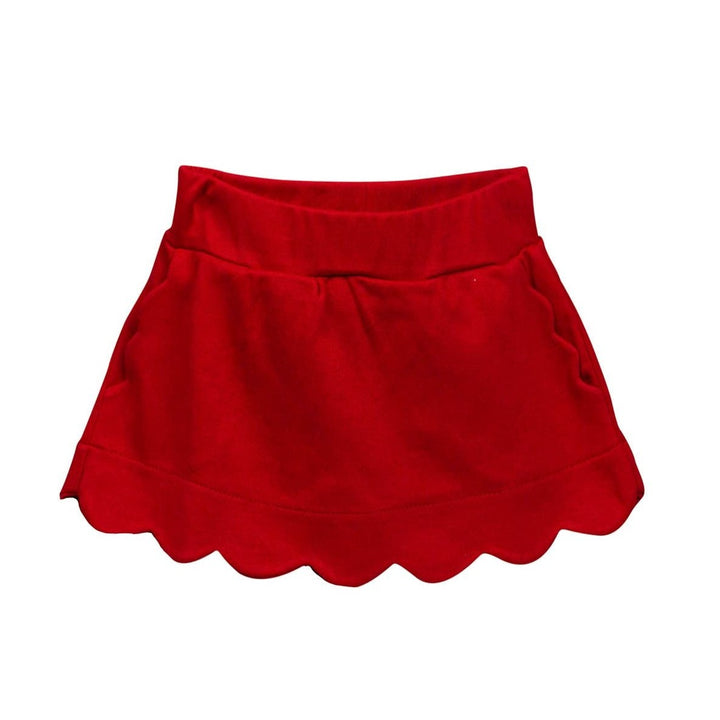 Red Scallop Skirt