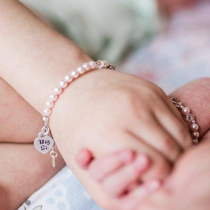 Big Sis Pink Heart Sterling Silver Bracelet