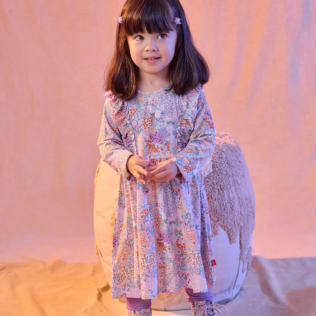Arabella Modal Ruffle Long Sleeve Dress W/Leggings