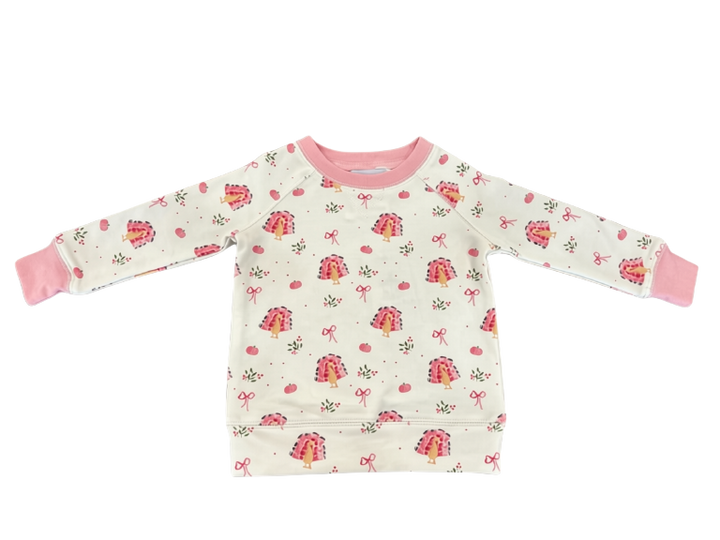 Campbell Crewneck- Gobble Gobble Pink