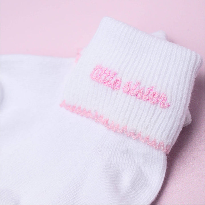 Little Sister Embroidered Socks