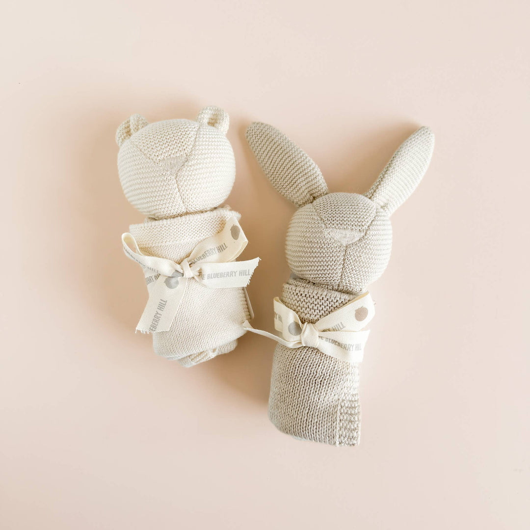 Lovey Bear Cream Baby Gift Blanket Toy Spring Summer