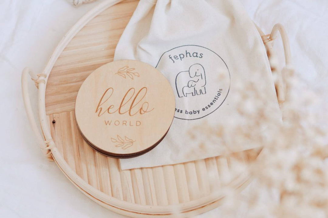 Baby Monthly Milestone Wooden Cards/ Leaves