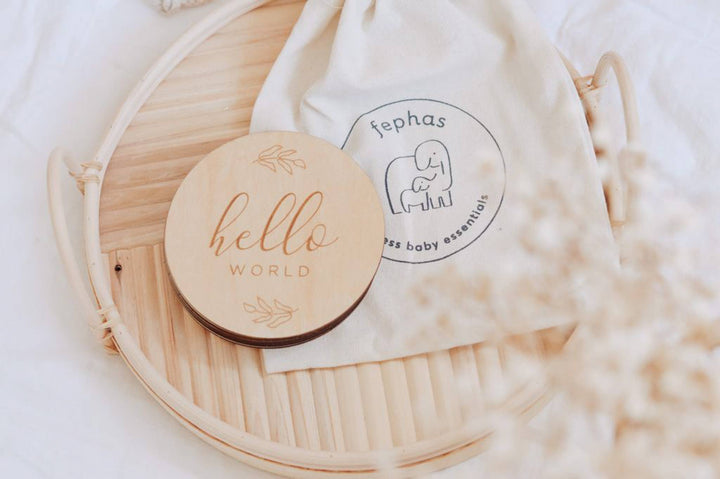 Baby Monthly Milestone Wooden Cards/ Leaves