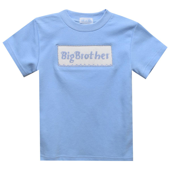Big Brother Smocked Knit Short Sleeve Boys T-Shirt