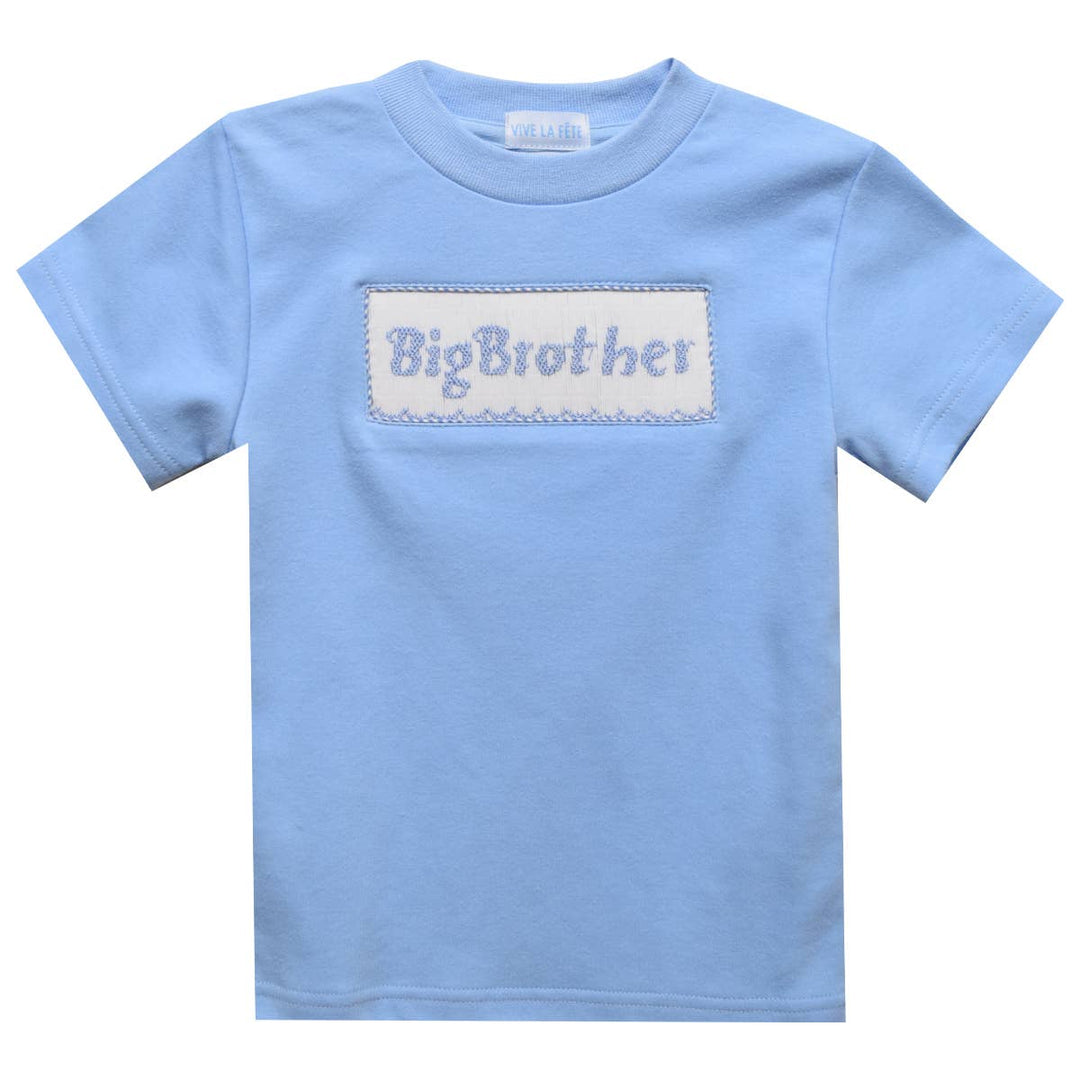Big Brother Smocked Knit Short Sleeve Boys T-Shirt