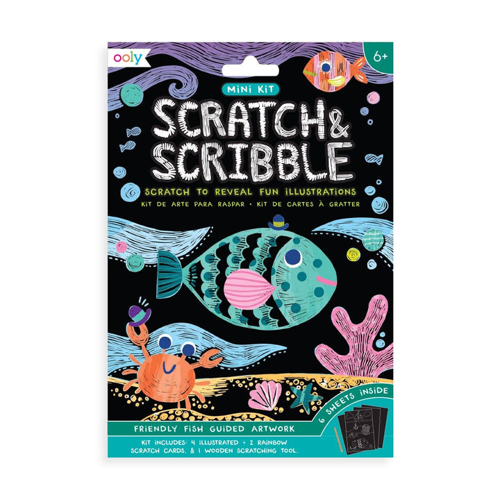 Scratch &amp; Scribble: Mini Kit - Friendly Fish