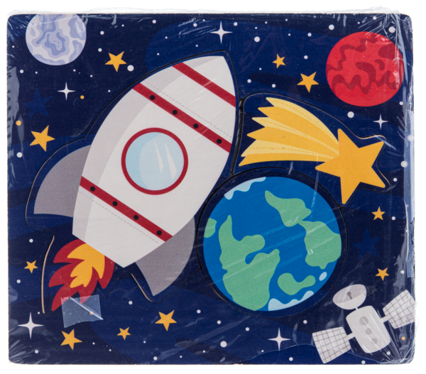 7.5" Wooden Space Layered Puzzle