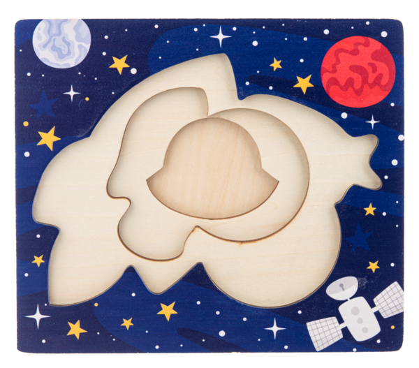 7.5" Wooden Space Layered Puzzle