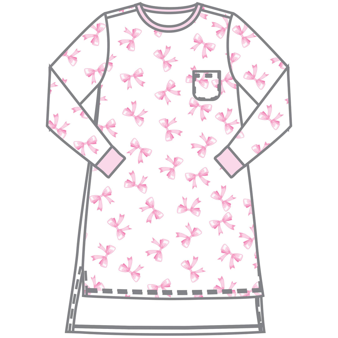 Baby Bows Big Kids L/S Nightdress