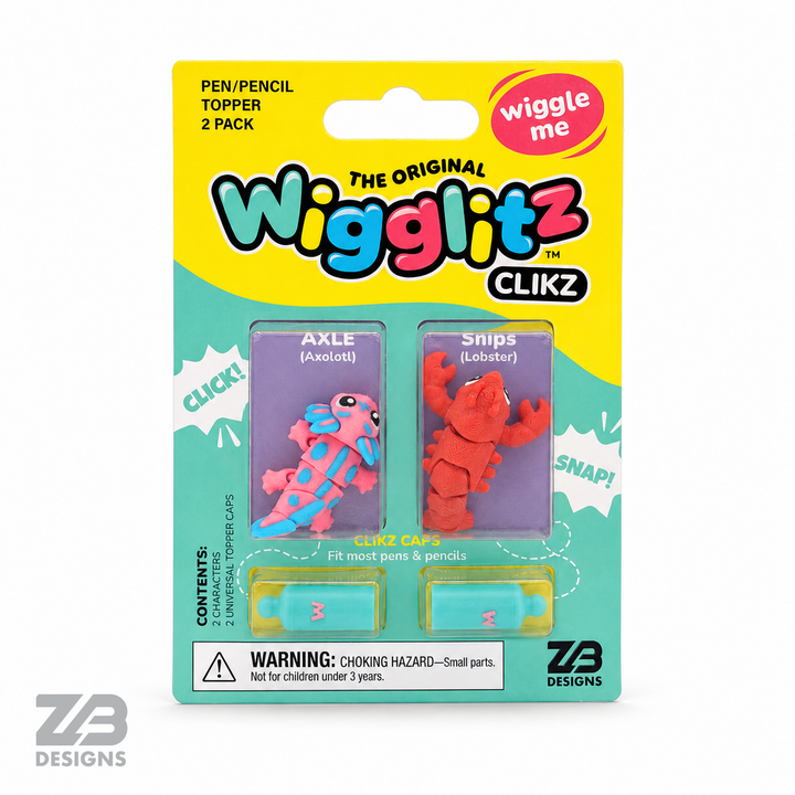 Clikz 2 Pack Pencil Toppers