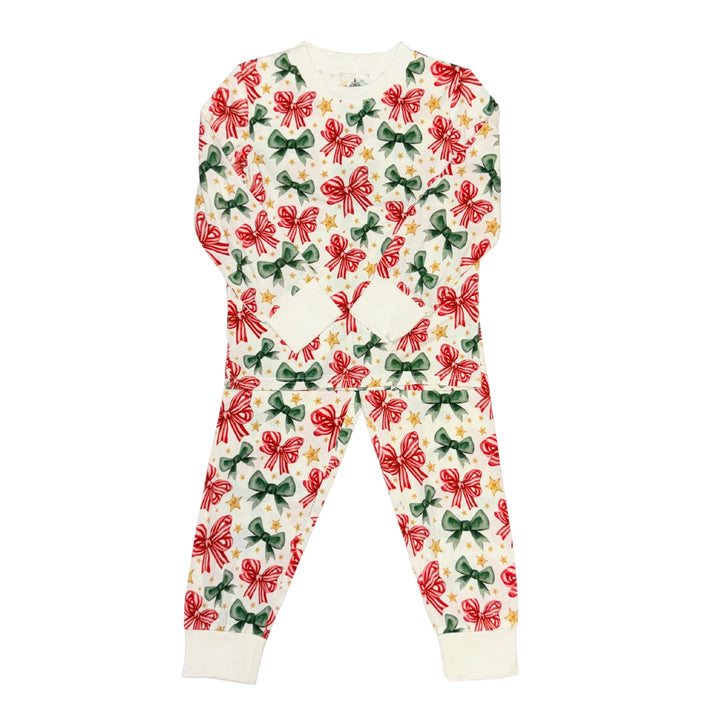 Old-Fashioned Christmas Bows Bamboo Pajamas