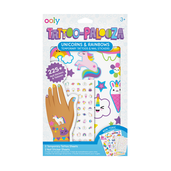 Tattoo Palooza: Temporary Tattoos &amp; Nail Stickers - Unicorns