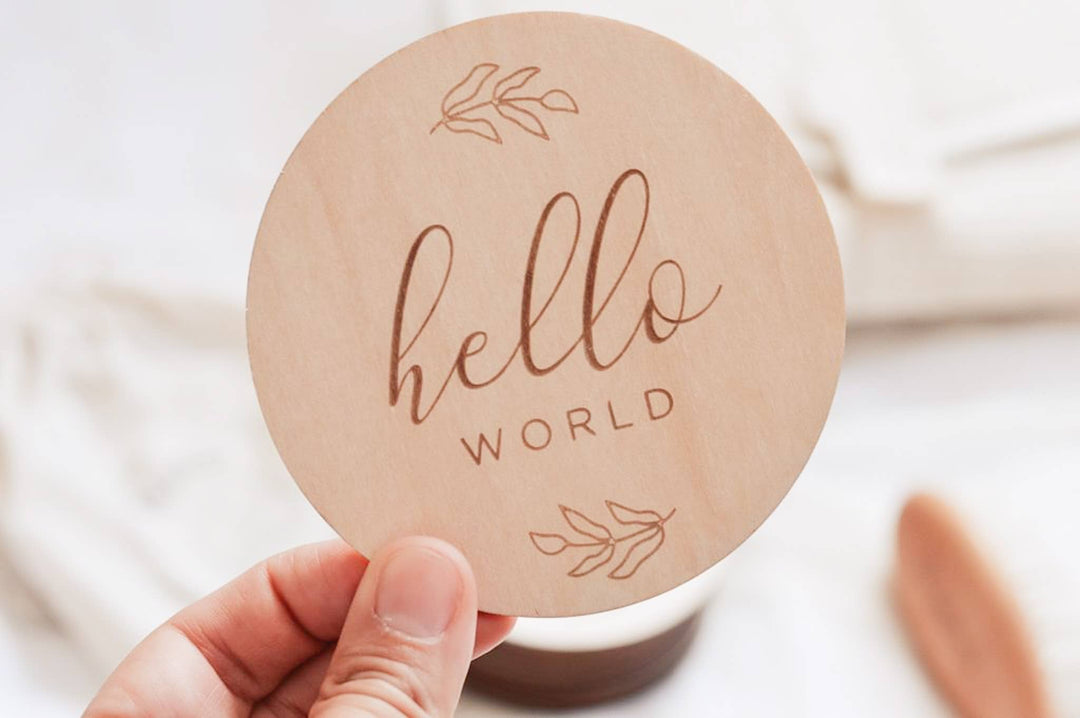 Baby Monthly Milestone Wooden Cards/ Leaves