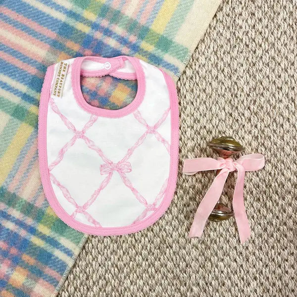 Burp Me Bib Belle Meade Bow/Pier Party Pink