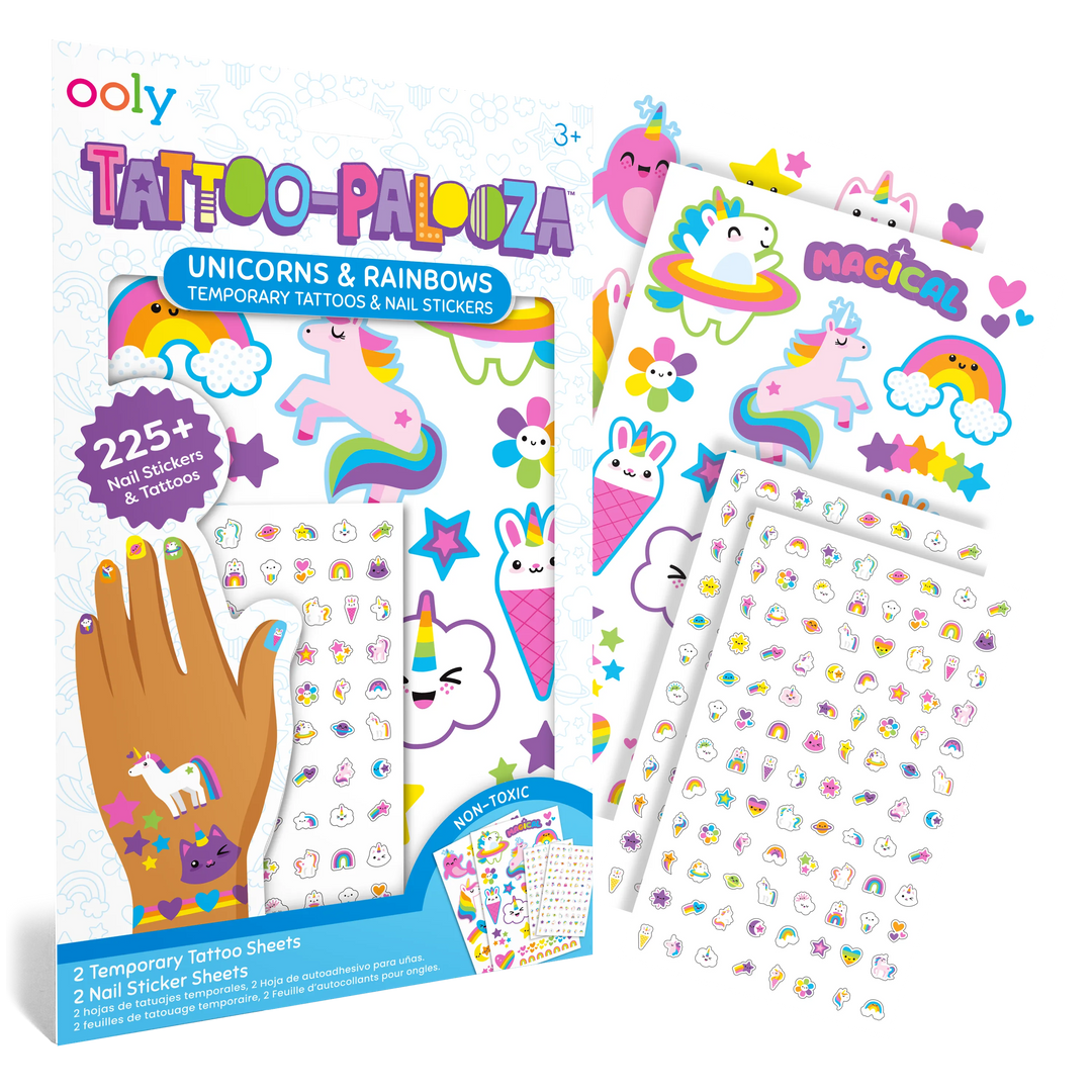 Tattoo Palooza: Temporary Tattoos &amp; Nail Stickers - Unicorns