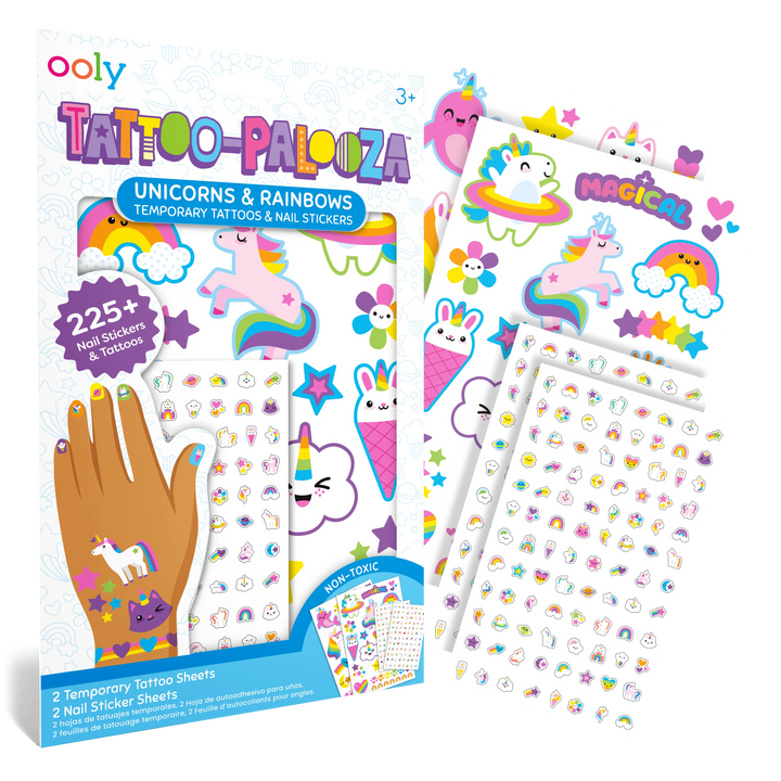 Tattoo Palooza: Temporary Tattoos &amp; Nail Stickers - Unicorns