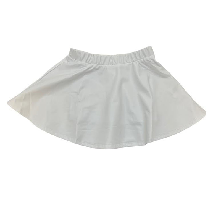 Zoe Metallic Skirt Pearl White