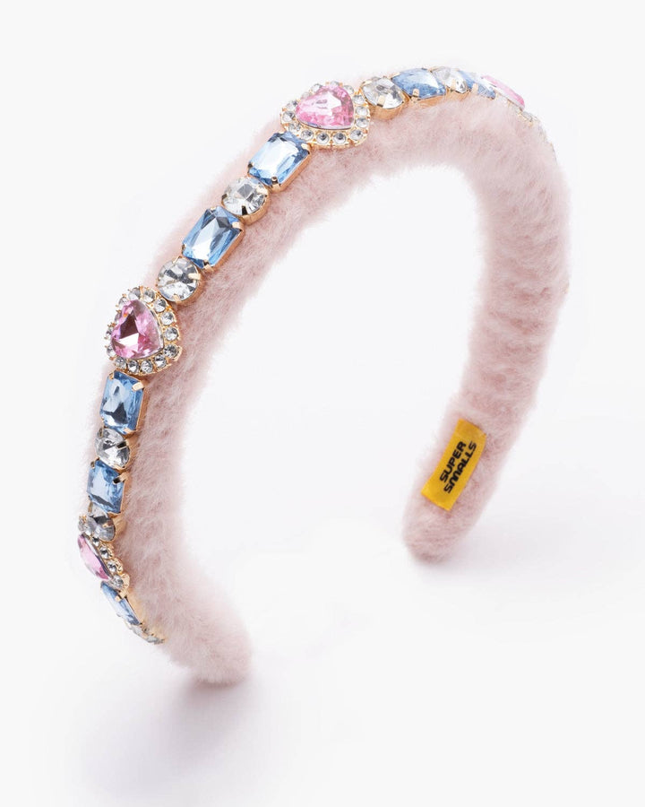 Super Smalls - Bedazzled Fuzzy Pink Headband