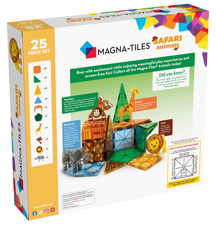Magna-Tiles Safari Animals 25-Piece Set