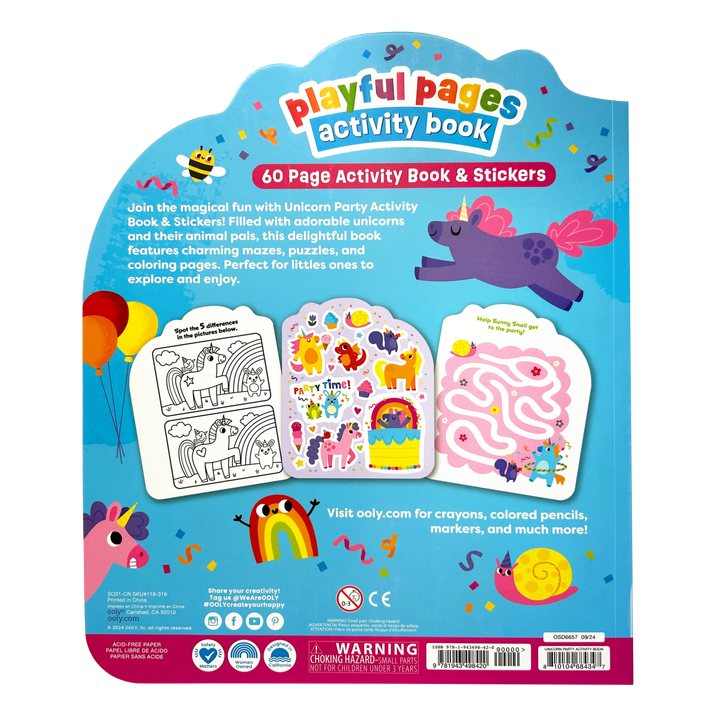 Playful Pages: Activity Book - Unicorn Party!