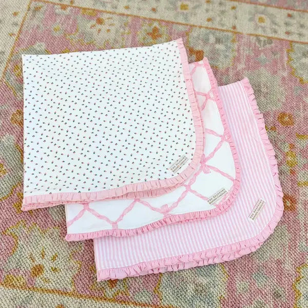 Baby Buggy Blanket Belle Meade Bow/Pier Party Pink