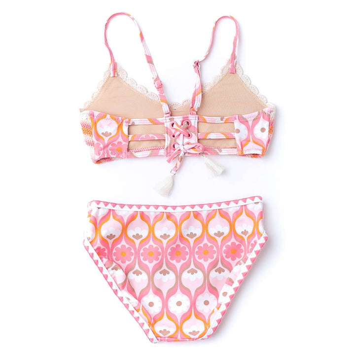 Summer Sorbet Girls Crochet Tie Back Two Piece Swimsuit